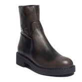 Spanish Women Grey Leather Half Boot #0353