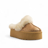 Europeon Union Women Gold Glitter Mules #3544