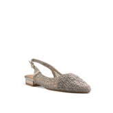 Europeon Union Women Silver Cloth Mules #3559