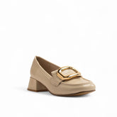 Europeon Union Women Beige Vernis Leather Shoes #3562