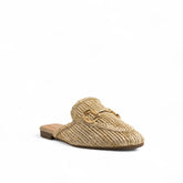 Europeon Union Women Gold Wicker Mules #3568