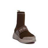 Spanish Women Beige Cloth Half Boot #0360