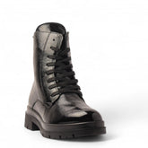 Italian Women Black Vernis Leather Half Boot #3624