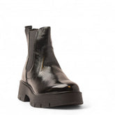 Italian Women Black Vernis Leather Half Boot #3625