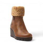 Italian Women Brown Leather Half Boot #3630