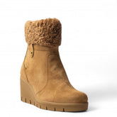 Italian Women Beige Chamois Half Boot #3631