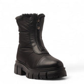 Italian Women Black N. Leather x Water Proof Half Boot #3632