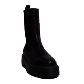 Spanish Women Black Leather Half Boot #0368