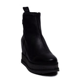 Spanish Women Black Leather Half Boot #0382