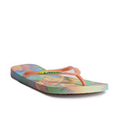 Women Orange Plastic Slipper #0401