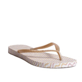 Women Gold Plastic Slipper #0413