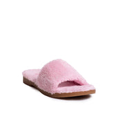 Women Pink Fur Slipper #0529