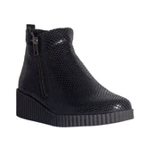 Turkish Women Black Vernis Leather Half Boot #0816