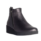 Turkish Women Grey Leather Half Boot #0817