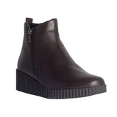 Turkish Women Brown Leather Half Boot #0818