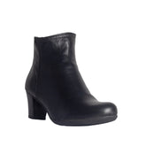 Turkish Women Black Leather Half Boot #0824
