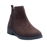 Women Brown Chamois Half Boot #0883