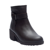 Women Brown Leather Half Boot #0888