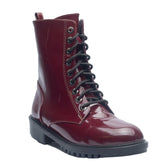 Women Maroon Vernis Leather Half Boot #0889