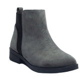 Women Grey Chamois Half Boot #0912