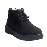 Women Black Chamois Half Boot #0943