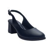 Women Dark Blue Leather Sandal #0950