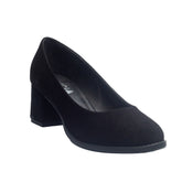 Women Black Chamois Shoes #0959