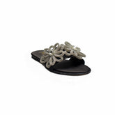 Turkish Women Black Satin Slipper #2079