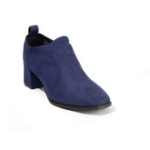 Women Navy Chamois Heels #2608