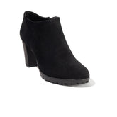 Women Black Chamois Heels #2625