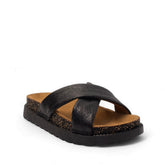 Women Black Leather Slipper #2861