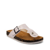 Women White Leather Slipper #2873