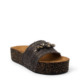 Women Black Khesh Slipper #2902