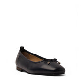 Women Navy Leather Ballerina #3649