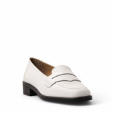 Women White Leather Shoe #3654