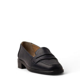 Women Navy Leather Shoe #3657