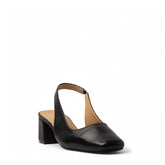 Women Black Leather Sandal #3664