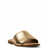 Women Gold Leather Slipper #3712