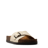 Women White Leather Slipper #3745