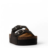 Women Black Glitter Slipper #3764