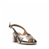 Women Silver Leather Sandal #3797