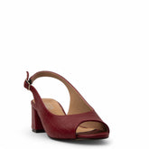 Women Maroon Leather Sandal #3805