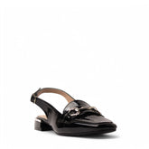 Women Black Vernis Leather Sandal #3816