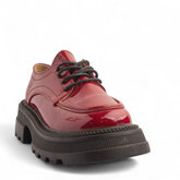 Women Maroon Vernis Leather Loafers #3836