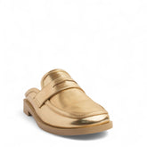 Women Gold Vernis Leather Mules #3844