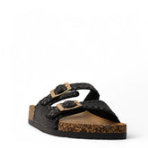 Europeon Union Women Black Glitter Slipper #3846