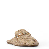 Europeon Union Women Beige Cloth Mules #3860