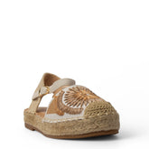 Europeon Union Women White Cloth Wedges #3867