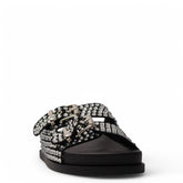 Europeon Union Women Black Glitter Slipper #3899