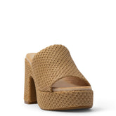 Europeon Union Women Beige Cloth Wedges #3907